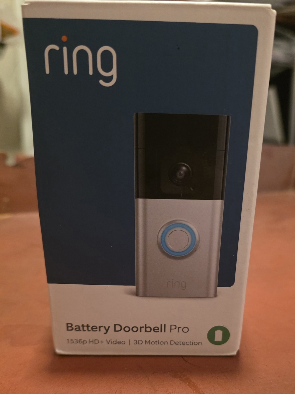 Ring Battery Doorbell Pro - Silver with Blue Accent